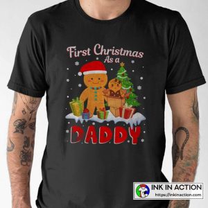 New Dad Christmas Costume First Christmas As a Daddy T-Shirt