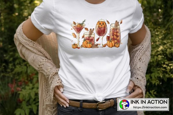 Pumpkin Spice Autumn Vibes Fall Vibes Thanksgiving Gift T-shirt