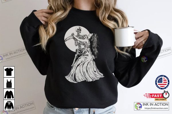 Skeleton Dance With Death Halloween Themed T-shirts