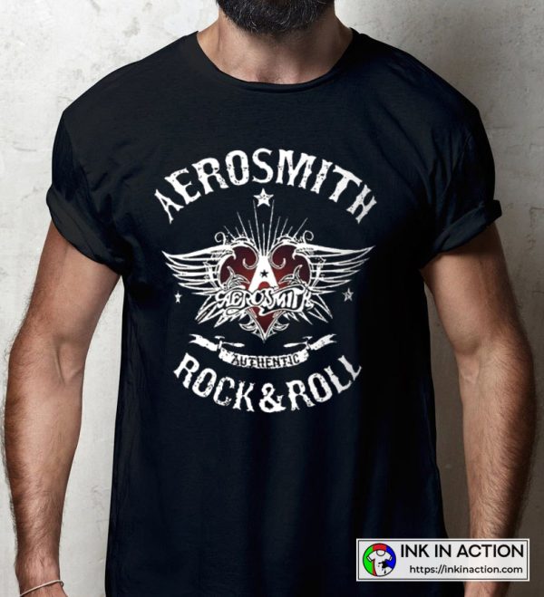 Aerosmith Authentic Rock n Roll Graphic T-shirt