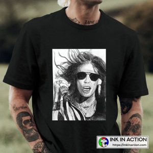 Aerosmith Collections Portrait of Steven Tyler Sketch Vintage T-shirt