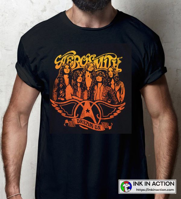 Aerosmith Dream On Black Vintage Comfortable T-shirt