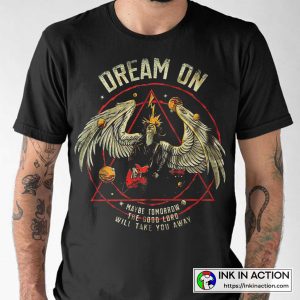 Aerosmith Dream On Lyrics Graphic Vintage T shirt 2