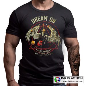 Aerosmith Dream On Lyrics Graphic Vintage T shirt 3