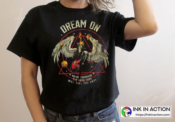 Aerosmith Dream On Lyrics Graphic Vintage T-shirt