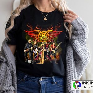 Aerosmith Full Rock Band Vintage Style T-shirt