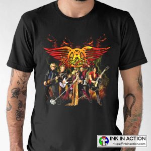 Aerosmith Full Rock Band Vintage Style T shirt 3