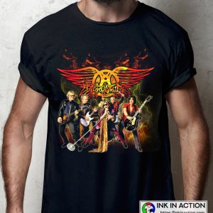 Aerosmith Full Rock Band Vintage Style T-shirt
