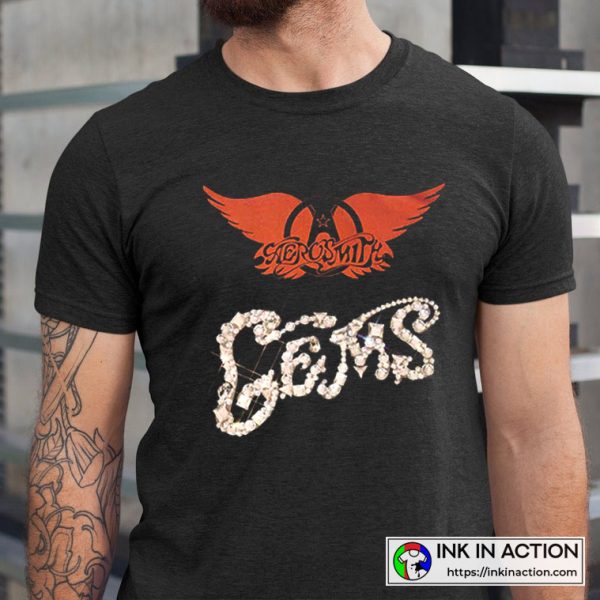 Aerosmith Gems 1988 Cover Album in Graphic T-shirt