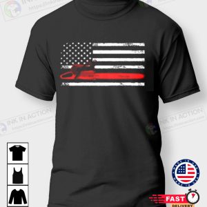 American Logger Chainsaw The United States Flag Retro Chainsaw 4