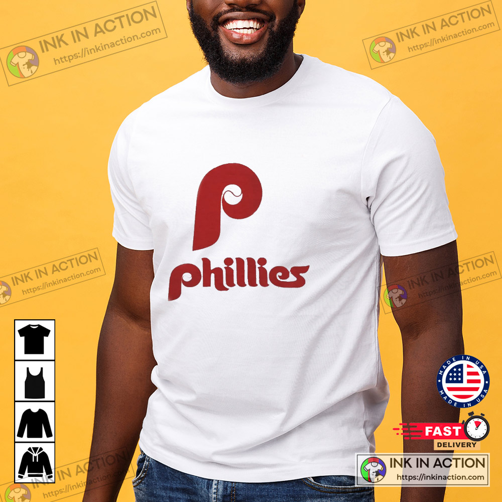 Majestic Philadelphia Phillies T Shirt Mens Medium Red