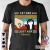 Best Cat Dad Ever Shirt Fathers Personalized Shirt Gift For Cat Dad Papa Fathers Day Personalized Cat Owners T-shirt