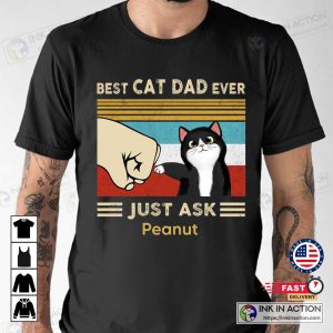 Best Cat Dad Ever Fathers Personalized Shirt Gift For Cat Dad Papa Fathers Day Personalized Cat Owners Tshirt 1