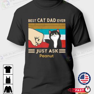 Best Cat Dad Ever Fathers Personalized Shirt Gift For Cat Dad Papa Fathers Day Personalized Cat Owners Tshirt 4