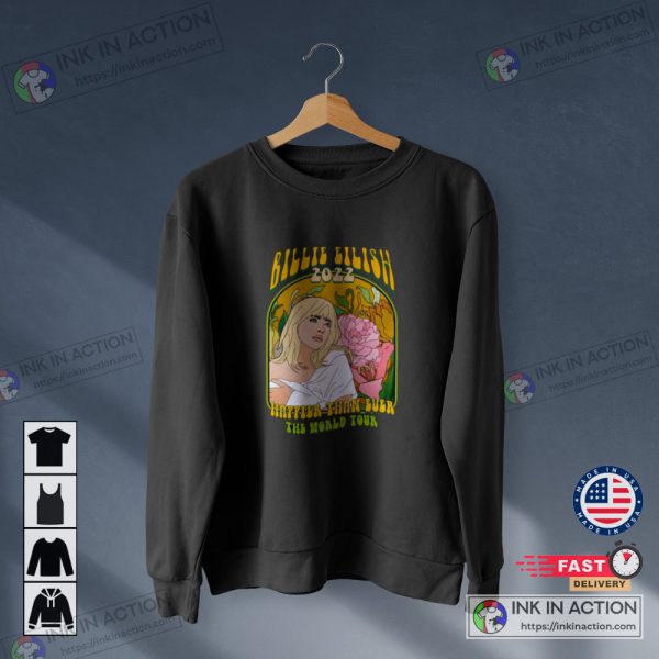 Billie Eilish Tour The Happier Than Ever Album World Tour 2022 T-shirt