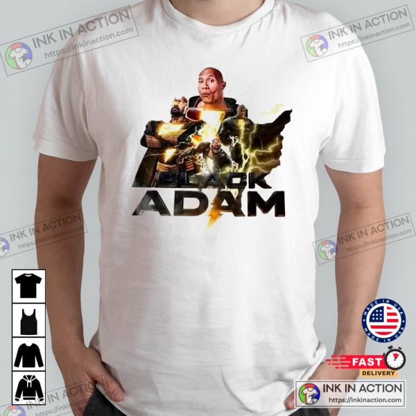 Black Adam 2022 Dwayne Johnson Powerful Superhero T-Shirt