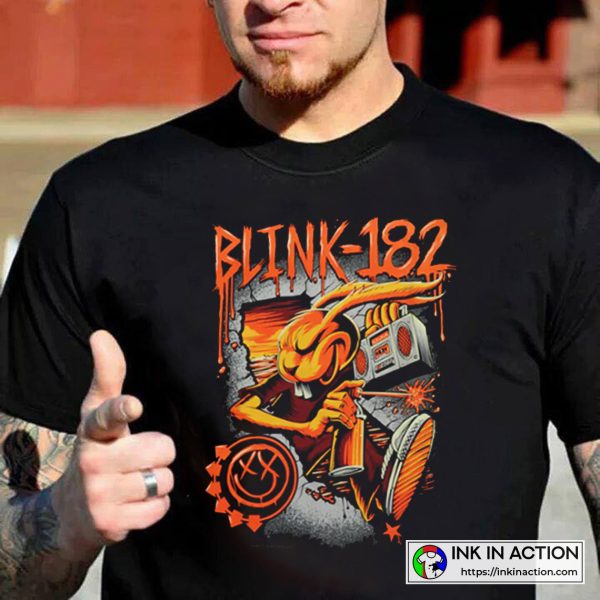 Blink 182 Rabbit Always Blink 182 Simple Black T-shirt