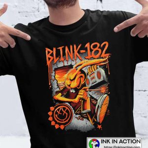 Blink 182 Rabbit Always Blink 182 Simple Black T shirt 4