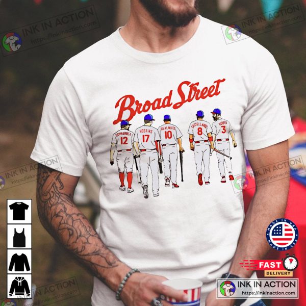 Broad Street Philadelphia Phillies Baseball Players Road NLCS Champions 2022 World Series Shirt