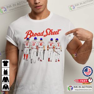 Broad Street Philadelphia Phillies Baseball Players Road NLCS Champions 2022 World Series Shirt
