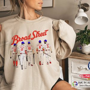 Broad Street Philadelphia Phillies Baseball Players Road NLCS Champions 2022 World Series T Shirt 4