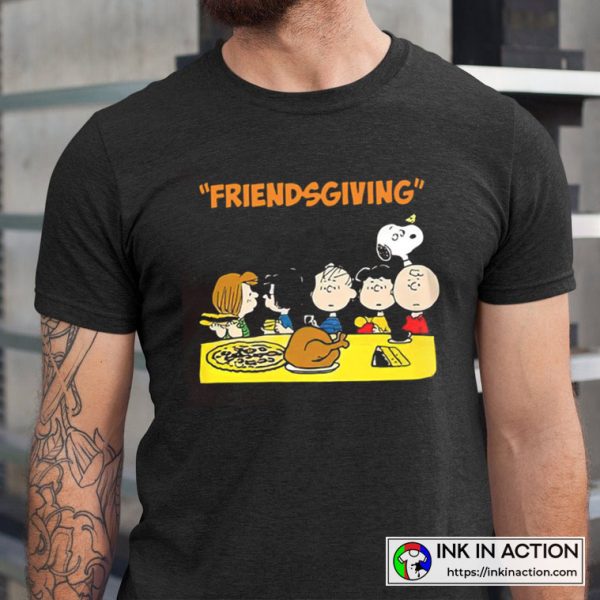 Charlie Brown Snoopy Peanuts Thanksgiving Friendsgiving Thanksgiving Party T-shirt