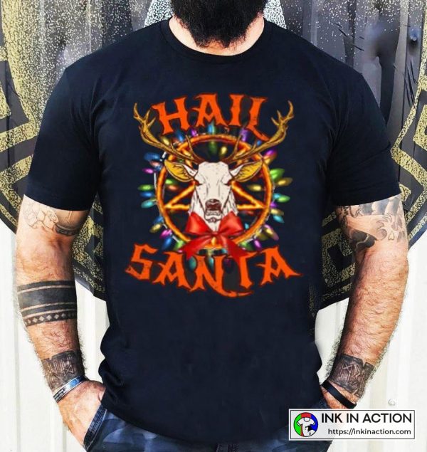 Christmas Hail Santa Claus Reindeer Ugly Christmas Sweater