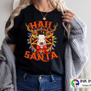 Christmas Hail Santa Claus Reindeer Ugly Christmas Sweater