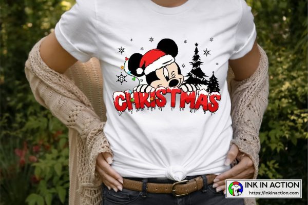 Christmas Mickey Mouse Santa Disney T-Shirt