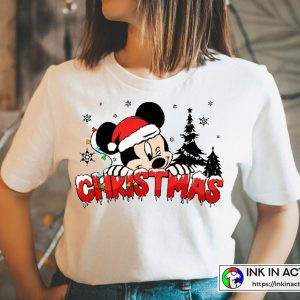 Christmas Mickey Mouse Santa Disney T-Shirt