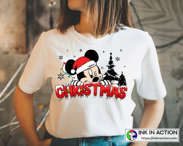 Christmas Mickey Mouse Santa Disney T-Shirt