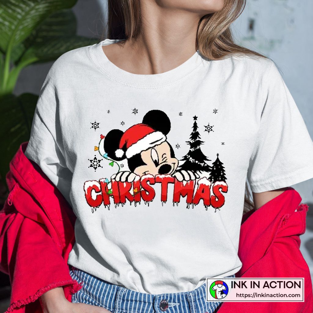 Christmas Mickey Mouse Santa Disney T-Shirt - Ink In Action