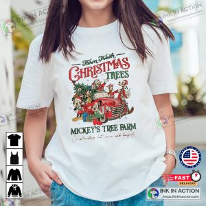 Christmas Retro Disney Farm Mickey And Friends Christmas Disney Family Shirt