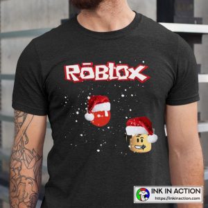 Christmas Roblox Design Red Nose Day T-shirt