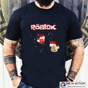 Christmas Roblox Design Red Nose Day T-shirt