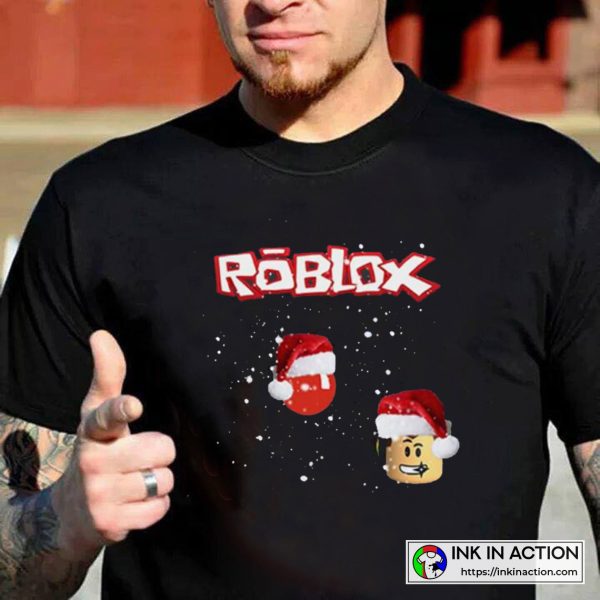 Christmas Roblox Design Red Nose Day T-shirt