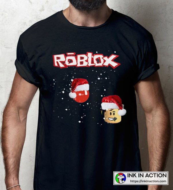 Christmas Roblox Design Red Nose Day T-shirt