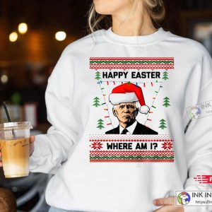 Christmas Ugly Christmas Sweater Happy Easter Joe Biden Funny Xmas funny christmas t shirts
