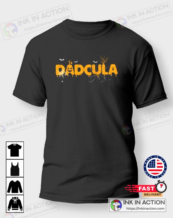 Dad Halloween Tee Momster and Dadcula Couples Halloween T-Shirt