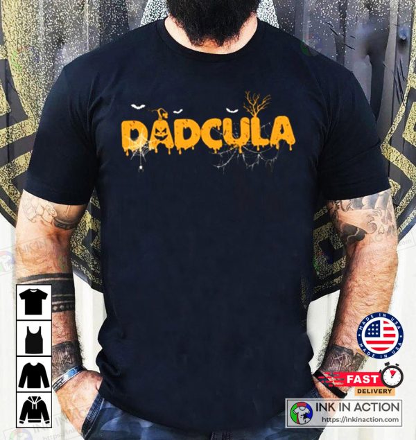 Dad Halloween Tee Momster and Dadcula Couples Halloween T-Shirt