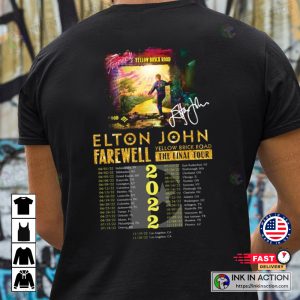 Elton John Elton John Farewell Tour Double Sided Farewell Yellow Brick Road Tour 2022 Tshirt 3