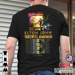 Elton John Elton John Farewell Tour Double Sided Farewell Yellow Brick Road Tour 2022 Tshirt 4