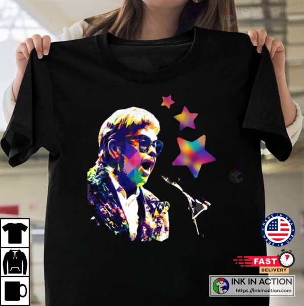 Elton John Graphic Cool Pop Art T-shirt