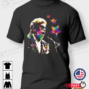 Elton John Elton John Graphic cool POP Art Tshirt 2