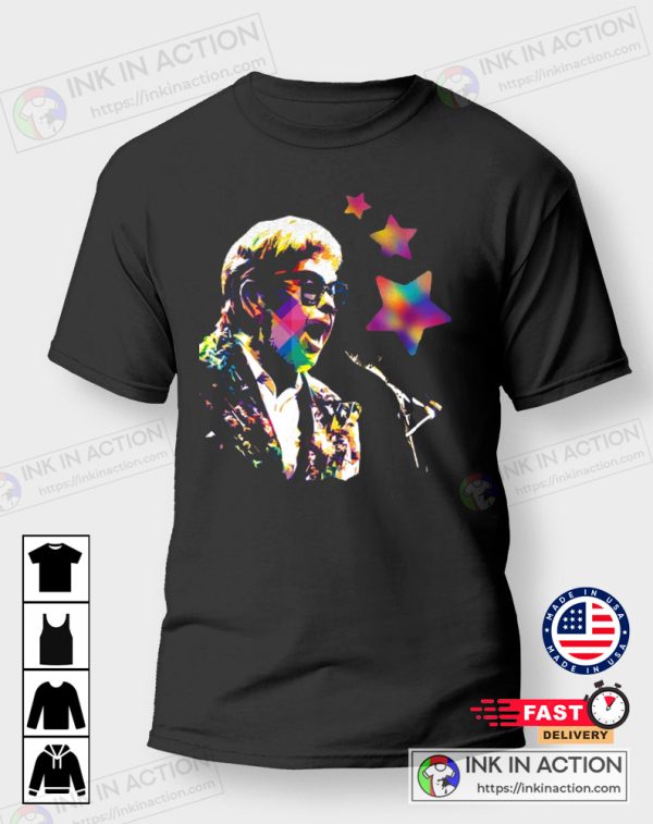 Elton John Graphic Cool Pop Art T-shirt