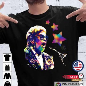 Elton John Elton John Graphic cool POP Art Tshirt 3