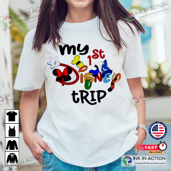 First Disneyland Trip Cute Shirts For Kids And Adults Disney T-Shirt