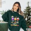 HalloThanksMas Funny Wine Happy Halloween Thanksgiving Christmas Wine Lover T-shirt