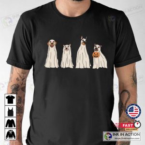 Halloween Halloween Dog Ghost Dog Retro Spooky Season Tshirt 2