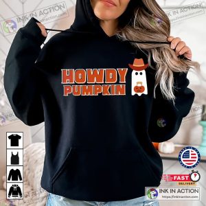 Halloween Howdy Pumpkin Sweatshirt Womens Crewneck Fall Cute Graphic Funny Fall Sweatshirt 2